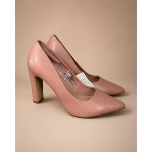 NWT A New Day Womens Pointed Toe Block Heel Pumps Blush Pink Memory Foam Size 10